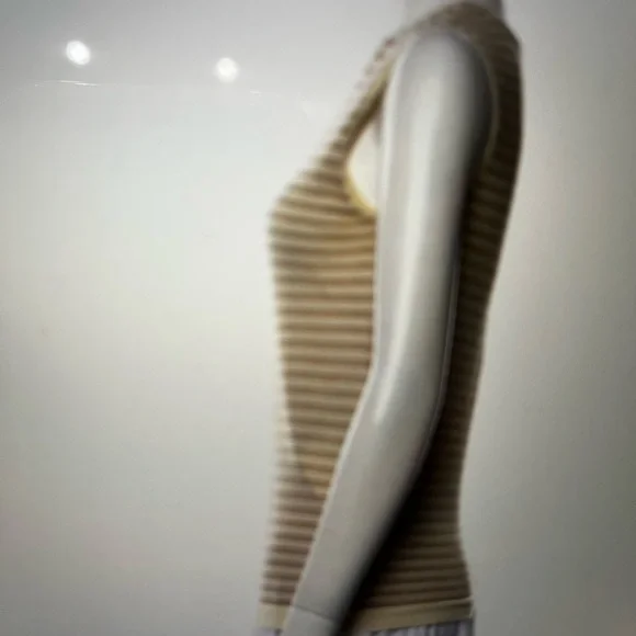 Barbara Lohmann browns cashmere silk Striped Shell 34 - Picture 3 of 8